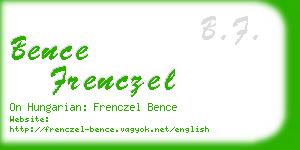 bence frenczel business card